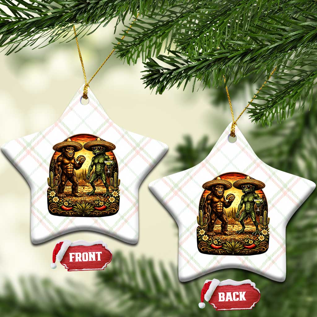 Funny Bigfoot Chupacabra Cinco De Mayo Ceramic Ornament Cryptid Lover Gift TS12 Print Your Wear