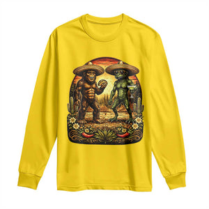 Funny Bigfoot Chupacabra Cinco De Mayo Long Sleeve Shirt Cryptid Lover Gift TS12 Daisy Print Your Wear