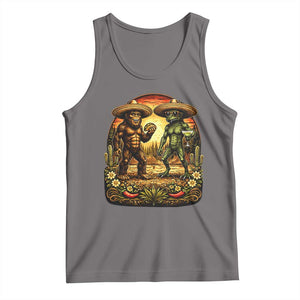 Funny Bigfoot Chupacabra Cinco De Mayo Tank Top Cryptid Lover Gift TS12 Deep Heather Print Your Wear