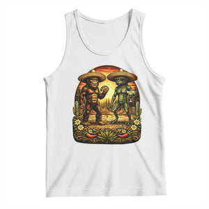 Funny Bigfoot Chupacabra Cinco De Mayo Tank Top Cryptid Lover Gift TS12 White Print Your Wear