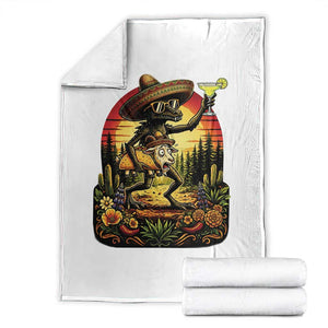 Funny Chupacabra Goat Taco Lover Throw Blanket Cinco De Mayo Party Gift TS12 White Print Your Wear