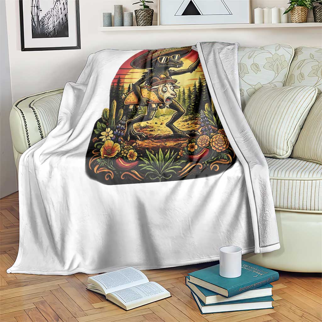 Funny Chupacabra Goat Taco Lover Throw Blanket Cinco De Mayo Party Gift TS12 Print Your Wear