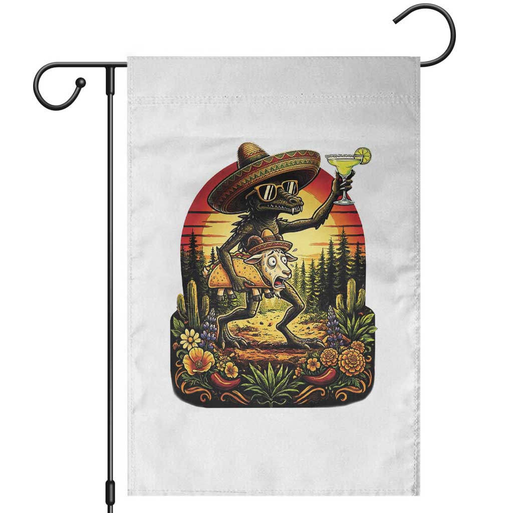 Funny Chupacabra Goat Taco Lover Garden Flag Cinco De Mayo Party Gift TS12 White Print Your Wear