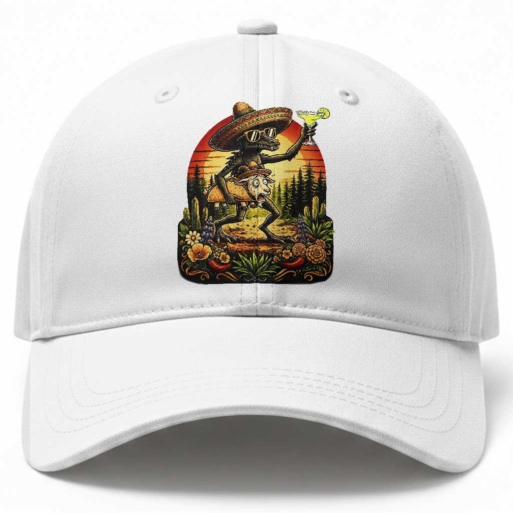 Funny Chupacabra Goat Taco Lover Baseball Cap Cinco De Mayo Party Gift TS12 Print Your Wear