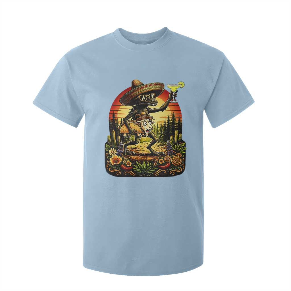 Funny Chupacabra Goat Taco Lover T Shirt For Kid Cinco De Mayo Party Gift TS12 Light Blue Print Your Wear