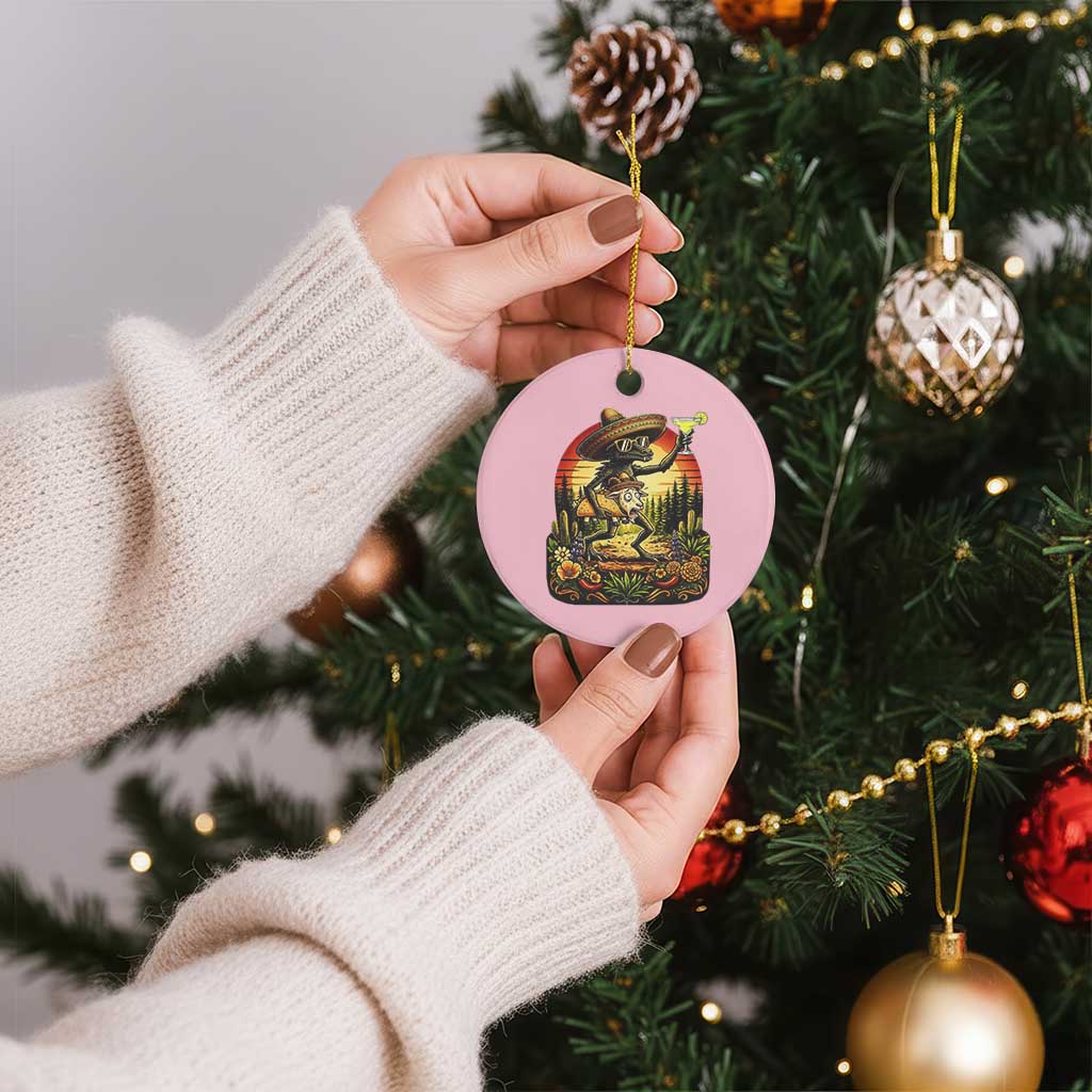 Funny Chupacabra Goat Taco Lover Ceramic Ornament Cinco De Mayo Party Gift TS12 1pc Light Pink Print Your Wear