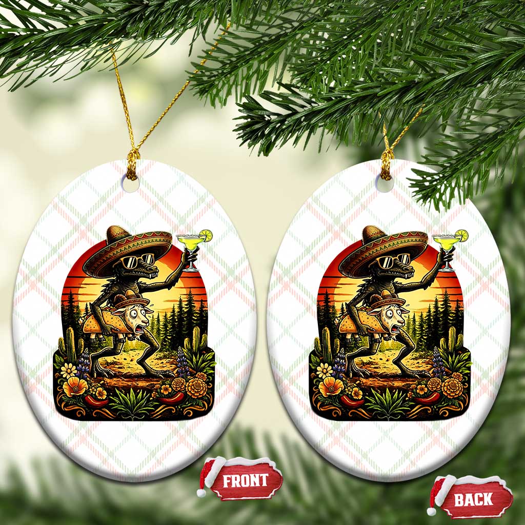 Funny Chupacabra Goat Taco Lover Ceramic Ornament Cinco De Mayo Party Gift TS12 Print Your Wear