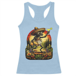 Funny Chupacabra Goat Taco Lover Racerback Tank Top Cinco De Mayo Party Gift TS12 Light Blue Print Your Wear
