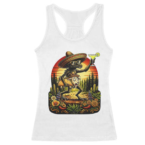 Funny Chupacabra Goat Taco Lover Racerback Tank Top Cinco De Mayo Party Gift TS12 White Print Your Wear