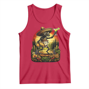 Funny Chupacabra Goat Taco Lover Tank Top Cinco De Mayo Party Gift TS12 Red Print Your Wear