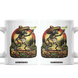 Funny Chupacabra Goat Taco Lover Coffee Mug Cinco De Mayo Party Gift TS12 White Print Your Wear