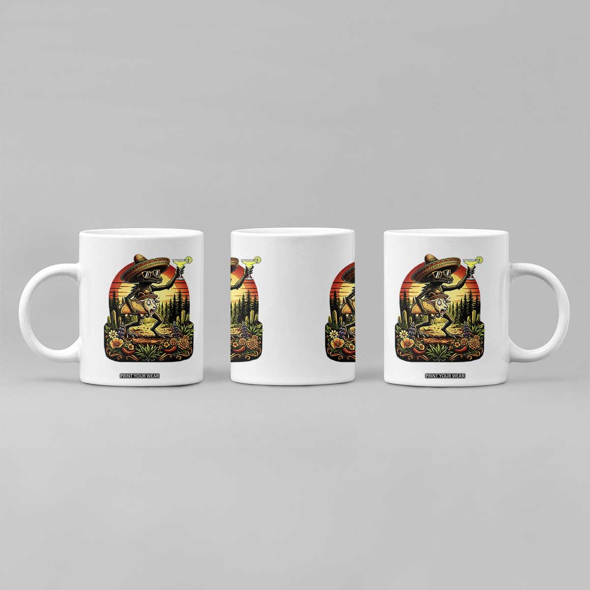 Funny Chupacabra Goat Taco Lover Coffee Mug Cinco De Mayo Party Gift TS12 Print Your Wear