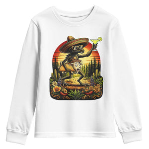 Funny Chupacabra Goat Taco Lover Youth Sweatshirt Cinco De Mayo Party Gift TS12 White Print Your Wear