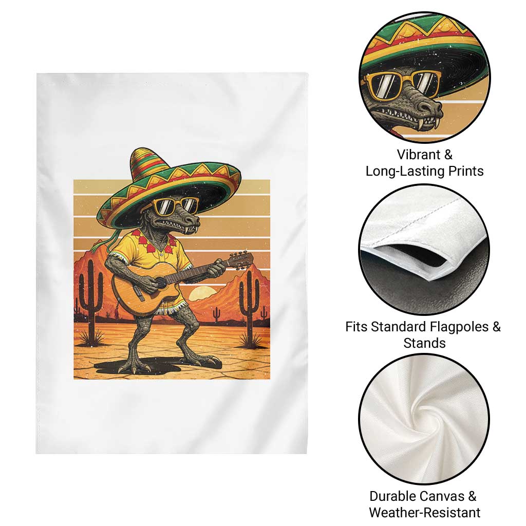 Funny Cinco De Mayo Chupacabra Garden Flag Guitar Fiesta Gift TS12 Print Your Wear
