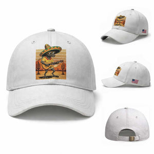 Funny Cinco De Mayo Chupacabra Baseball Cap Guitar Fiesta Gift TS12 Baseball Cap Universal Fit White Print Your Wear