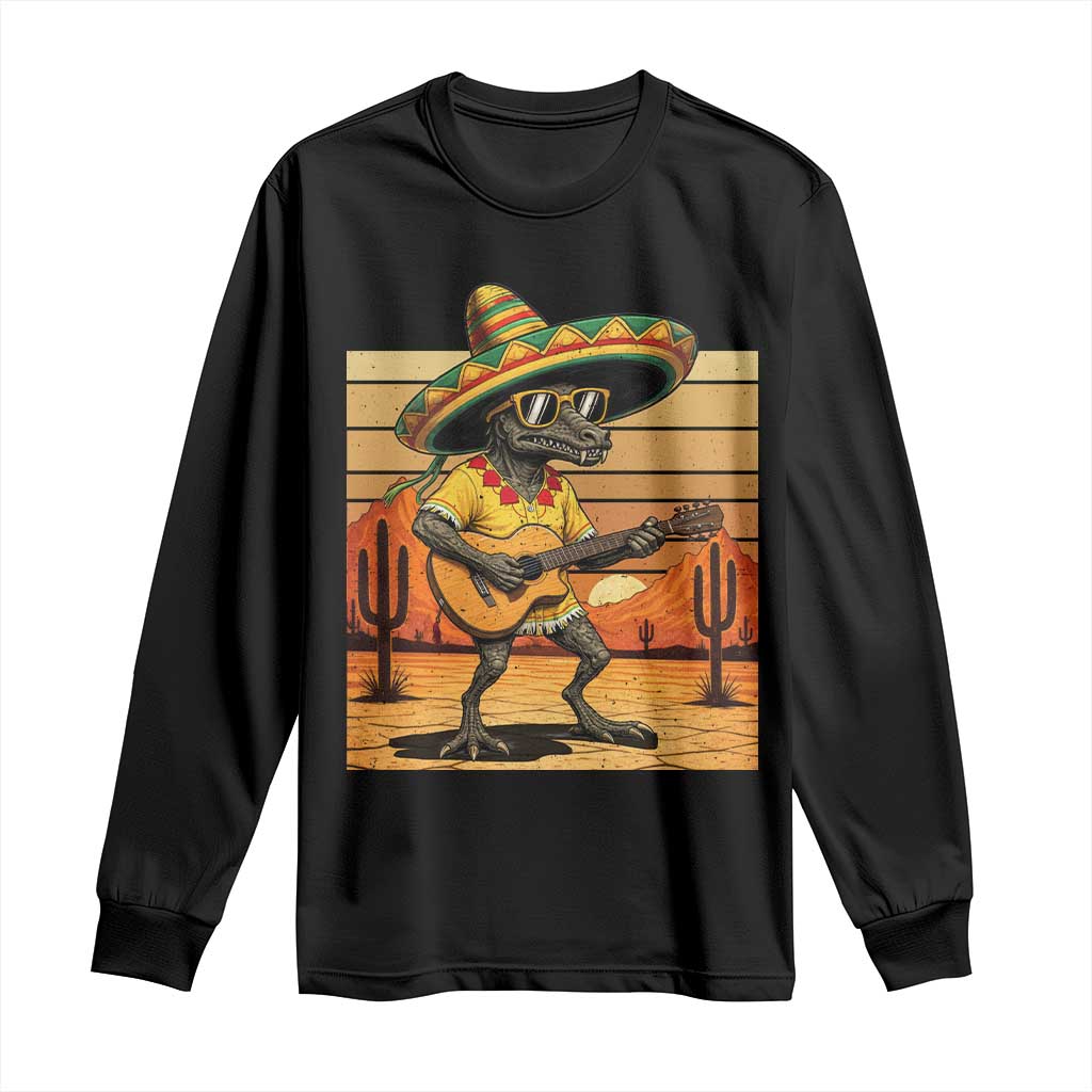 Funny Cinco De Mayo Chupacabra Long Sleeve Shirt Guitar Fiesta Gift TS12 Black Print Your Wear