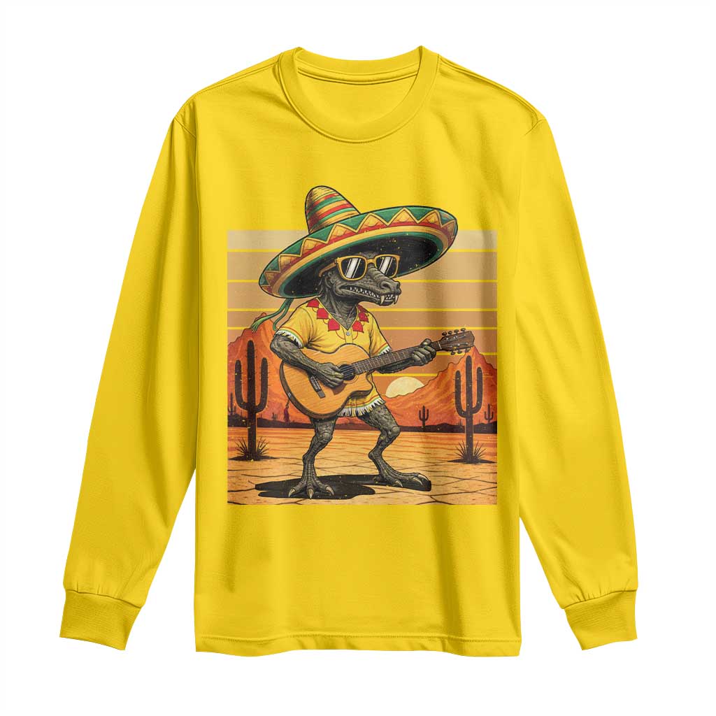 Funny Cinco De Mayo Chupacabra Long Sleeve Shirt Guitar Fiesta Gift TS12 Daisy Print Your Wear