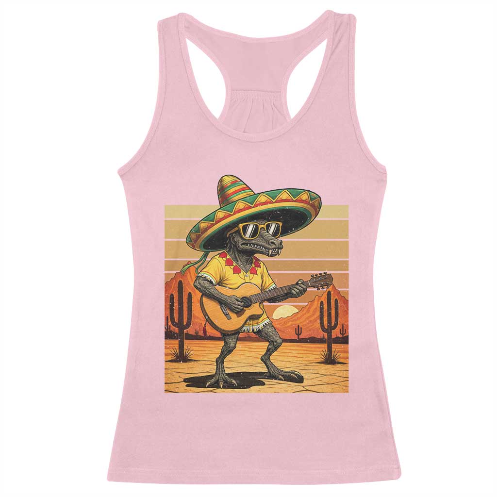 Funny Cinco De Mayo Chupacabra Racerback Tank Top Guitar Fiesta Gift TS12 Light Pink Print Your Wear