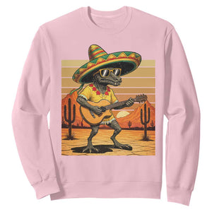 Funny Cinco De Mayo Chupacabra Sweatshirt Guitar Fiesta Gift TS12 Light Pink Print Your Wear