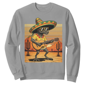 Funny Cinco De Mayo Chupacabra Sweatshirt Guitar Fiesta Gift TS12 Sport Gray Print Your Wear