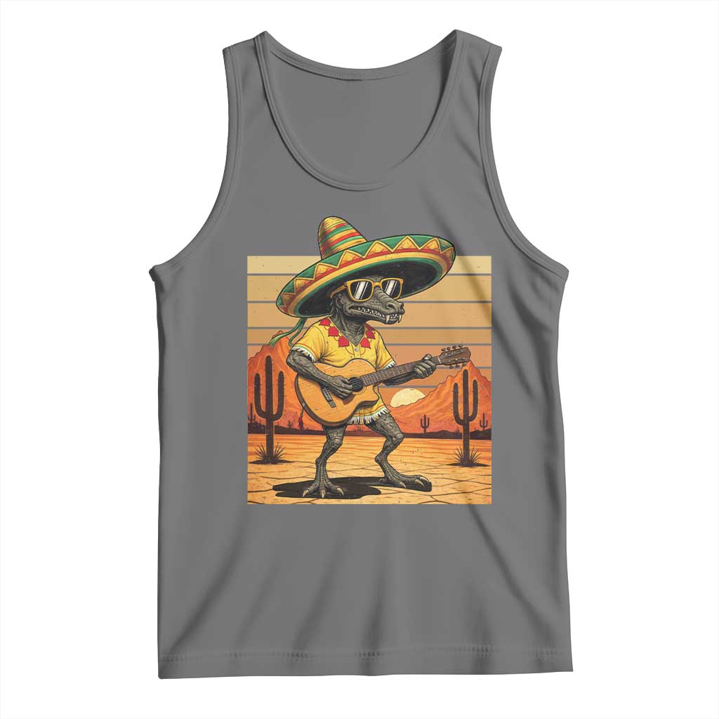 Funny Cinco De Mayo Chupacabra Tank Top Guitar Fiesta Gift TS12 Black Heather Print Your Wear