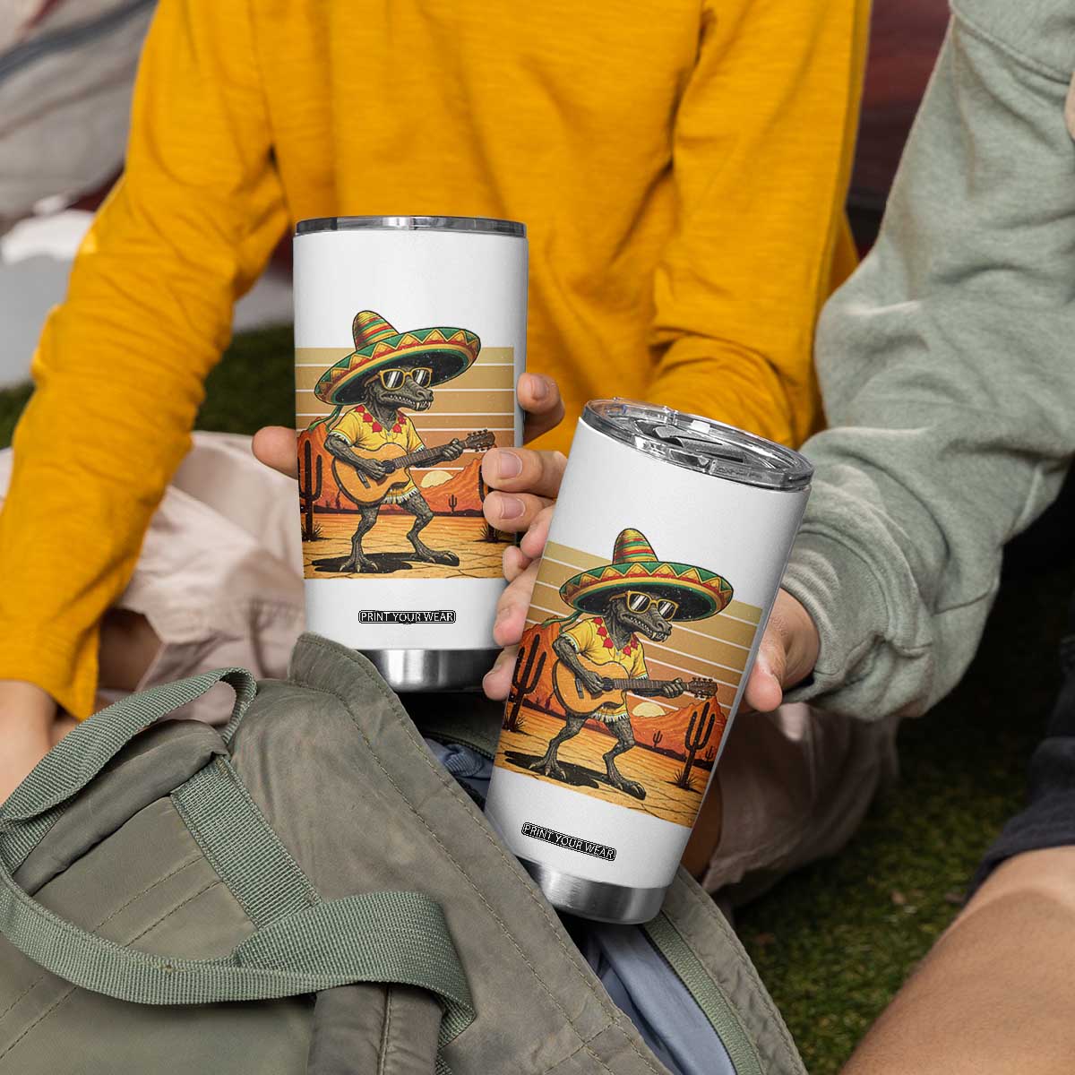 Funny Cinco De Mayo Chupacabra Tumbler Cup Guitar Fiesta Gift TS12 Print Your Wear