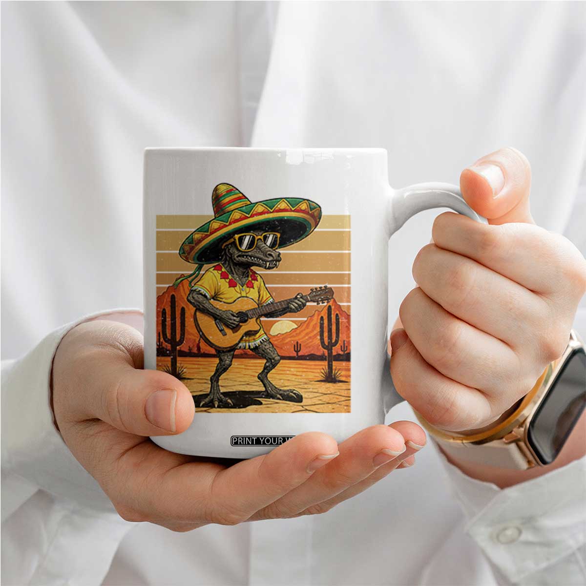 Funny Cinco De Mayo Chupacabra Coffee Mug Guitar Fiesta Gift TS12 Print Your Wear