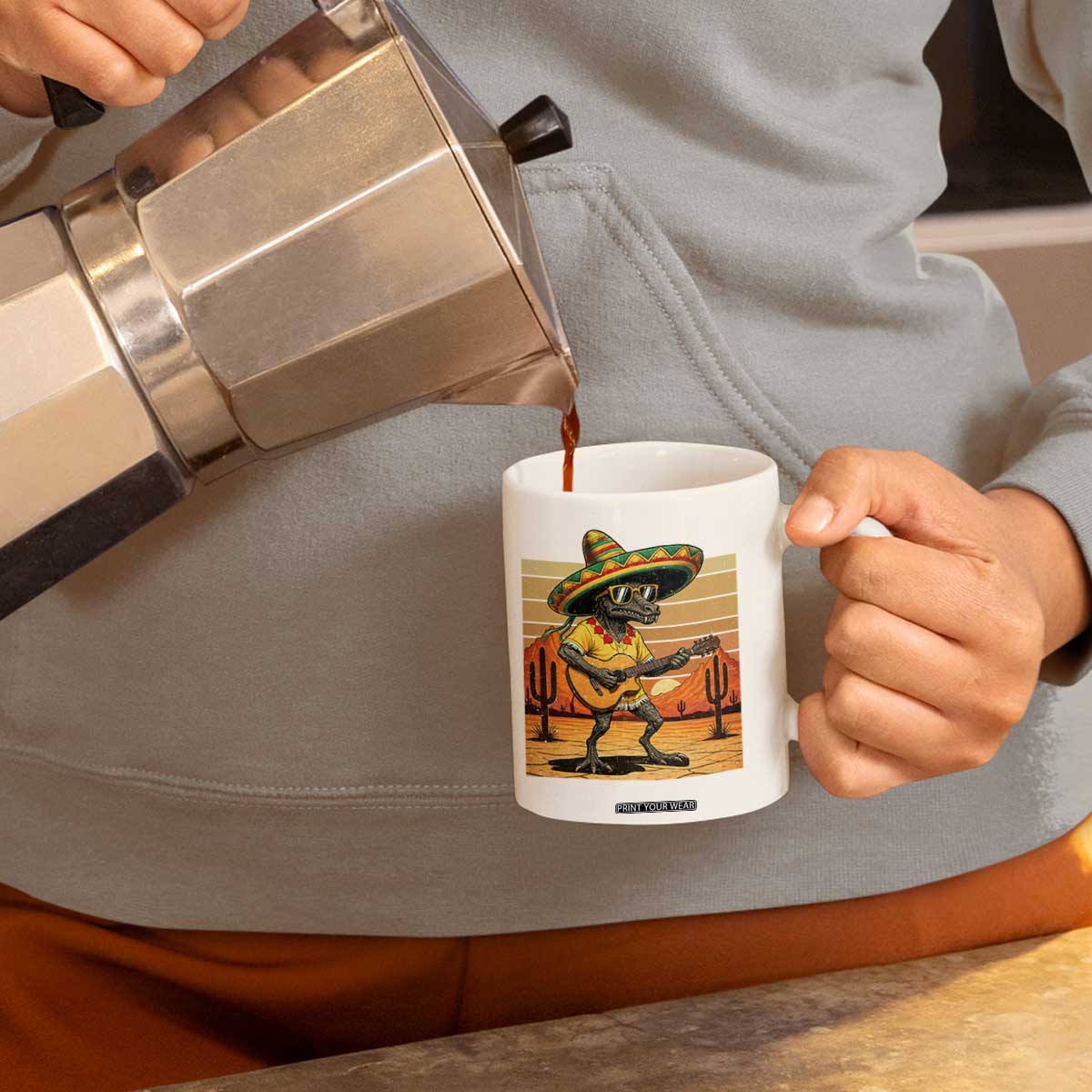 Funny Cinco De Mayo Chupacabra Coffee Mug Guitar Fiesta Gift TS12 Print Your Wear