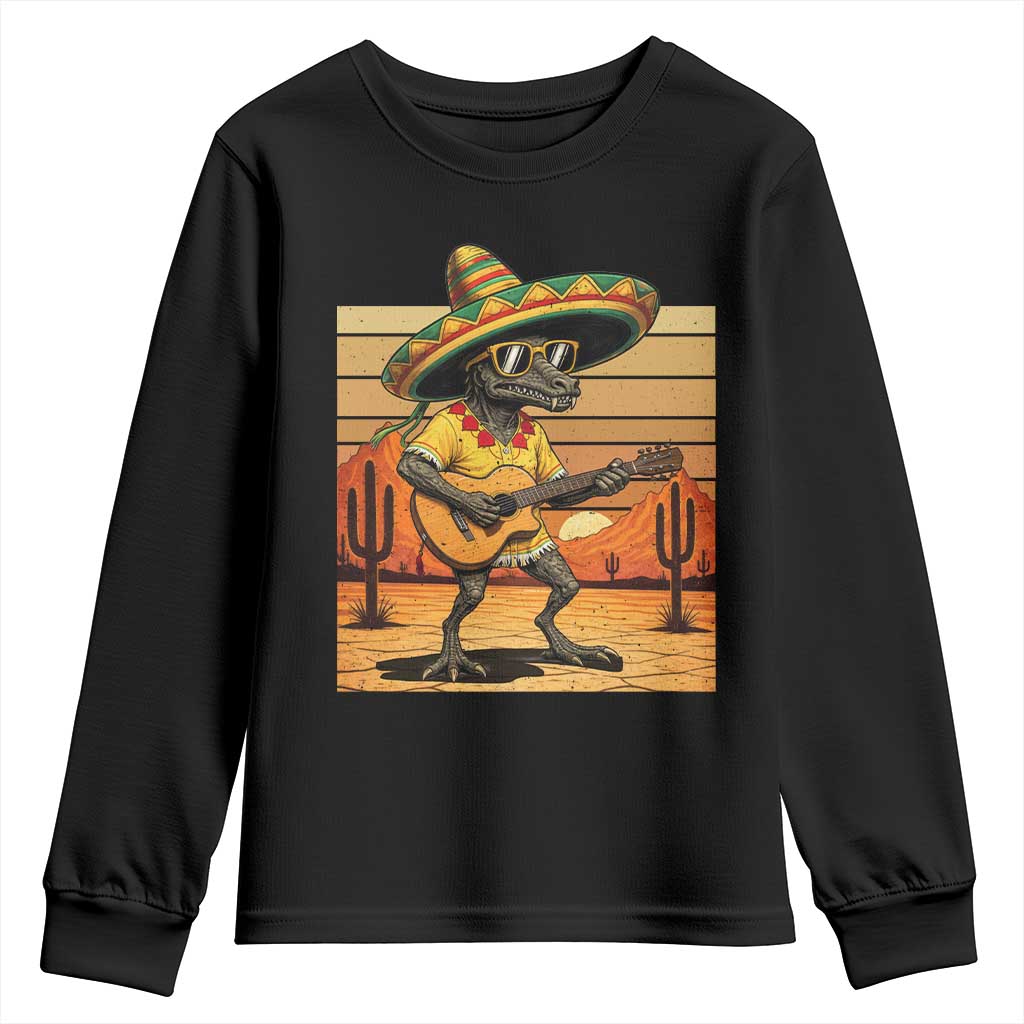 Funny Cinco De Mayo Chupacabra Youth Sweatshirt Guitar Fiesta Gift TS12 Black Print Your Wear