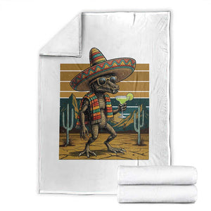 Funny Chupacabra Fiesta Throw Blanket Cinco De Mayo Gift TS12 White Print Your Wear