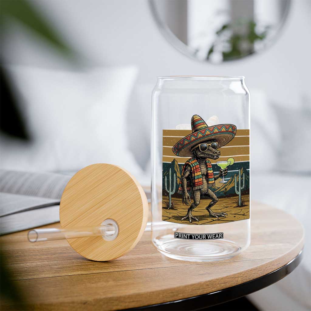Funny Chupacabra Fiesta Glass Can Cinco De Mayo Gift TS12 Print Your Wear