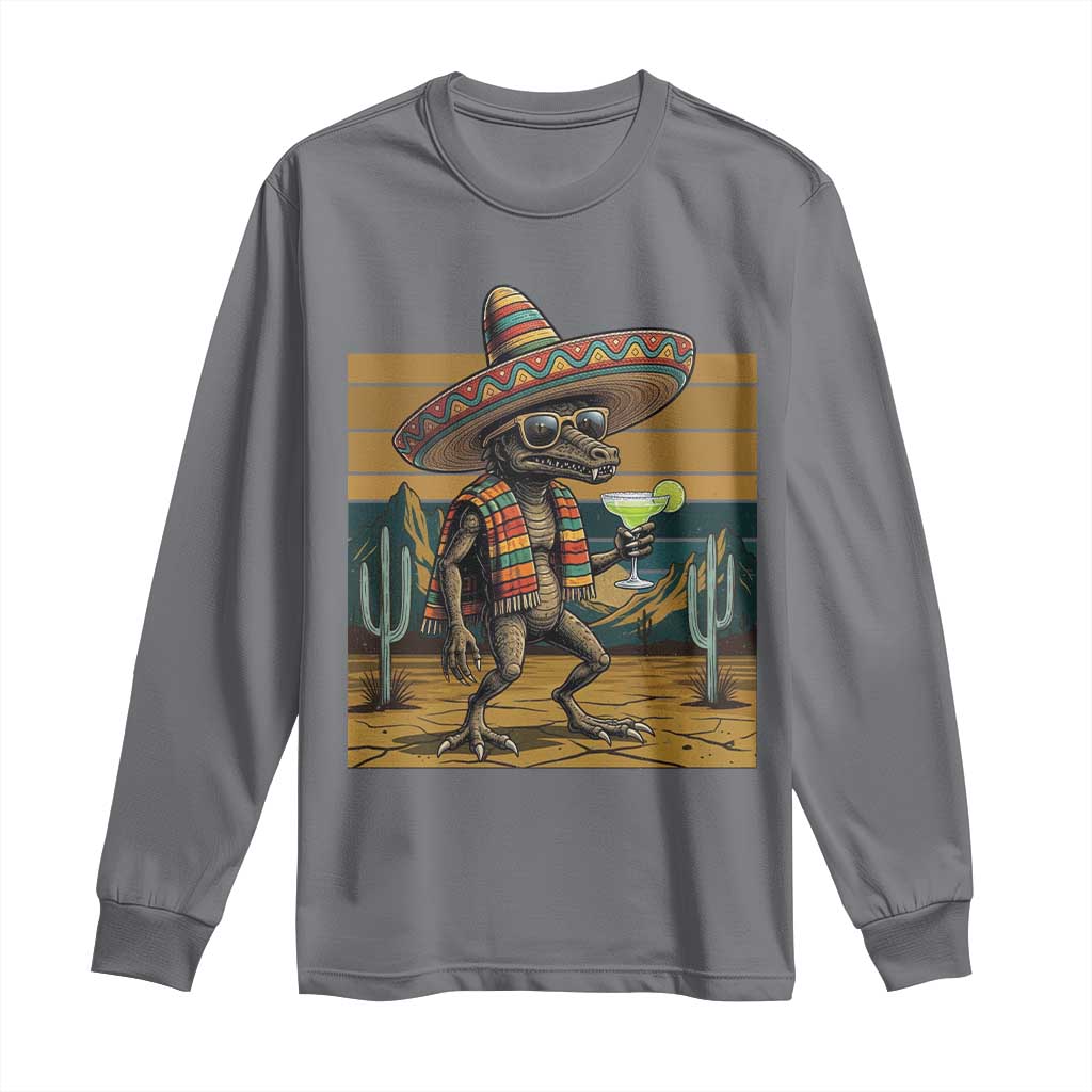 Funny Chupacabra Fiesta Long Sleeve Shirt Cinco De Mayo Gift TS12 Charcoal Print Your Wear