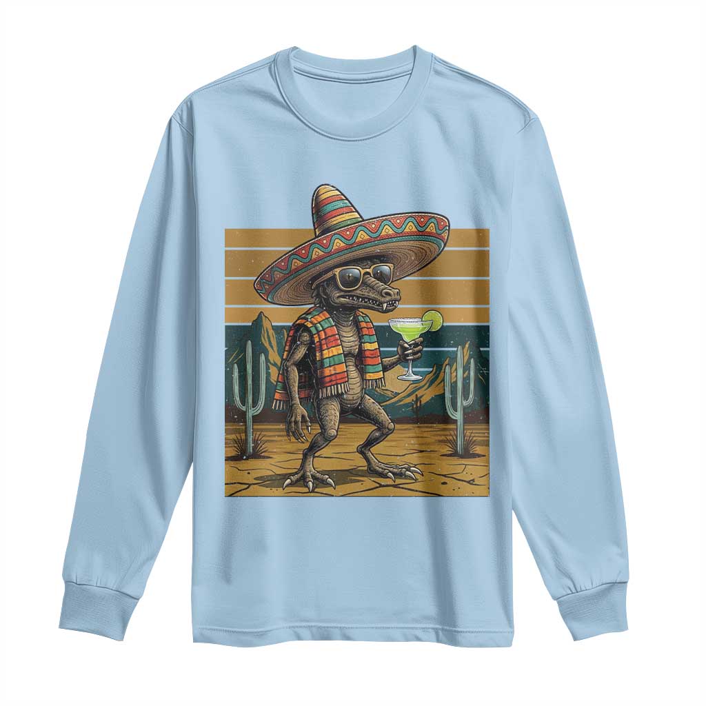 Funny Chupacabra Fiesta Long Sleeve Shirt Cinco De Mayo Gift TS12 Light Blue Print Your Wear