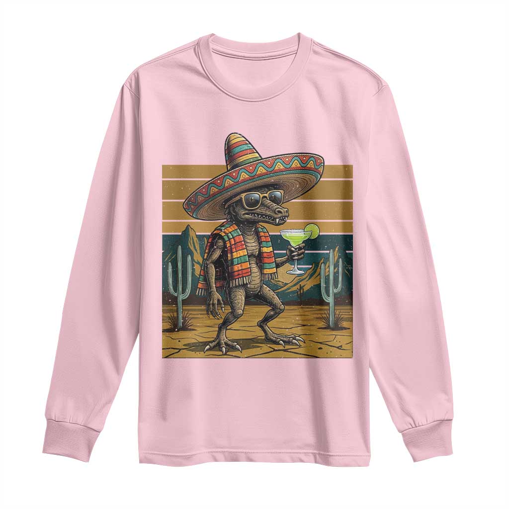 Funny Chupacabra Fiesta Long Sleeve Shirt Cinco De Mayo Gift TS12 Light Pink Print Your Wear