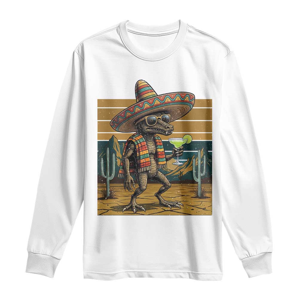 Funny Chupacabra Fiesta Long Sleeve Shirt Cinco De Mayo Gift TS12 White Print Your Wear