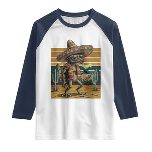 Funny Chupacabra Fiesta Raglan Shirt Cinco De Mayo Gift TS12 White Navy Print Your Wear