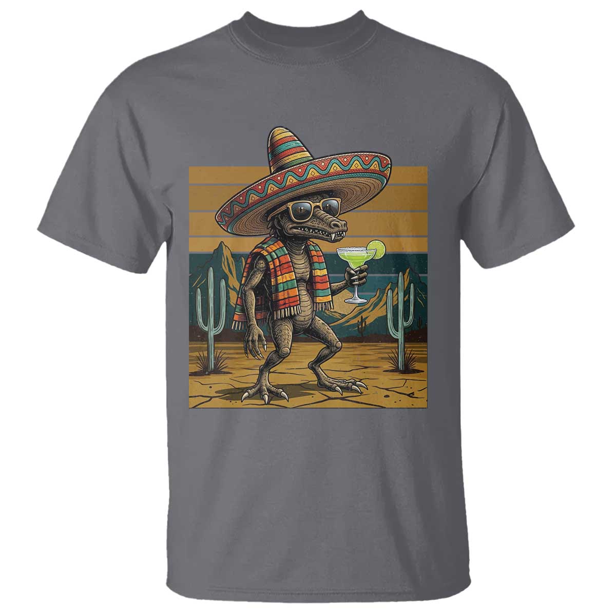 Funny Chupacabra Fiesta T Shirt Cinco De Mayo Gift TS12 Charcoal Print Your Wear