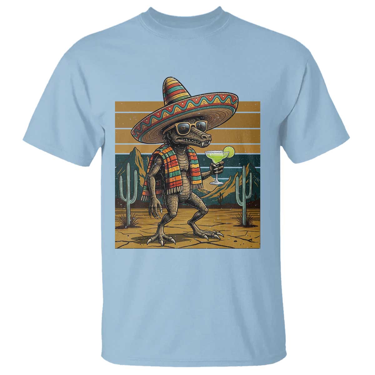 Funny Chupacabra Fiesta T Shirt Cinco De Mayo Gift TS12 Light Blue Print Your Wear