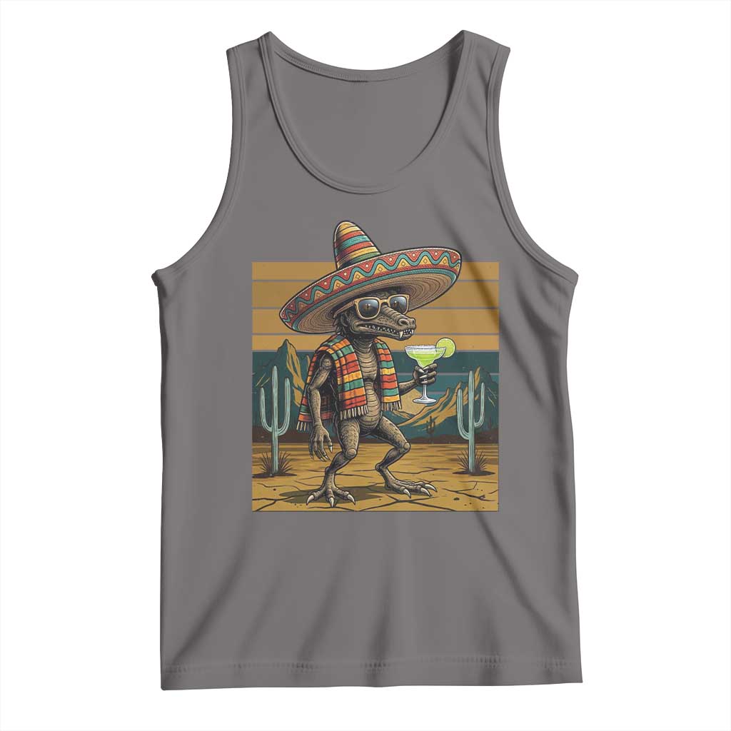 Funny Chupacabra Fiesta Tank Top Cinco De Mayo Gift TS12 Deep Heather Print Your Wear