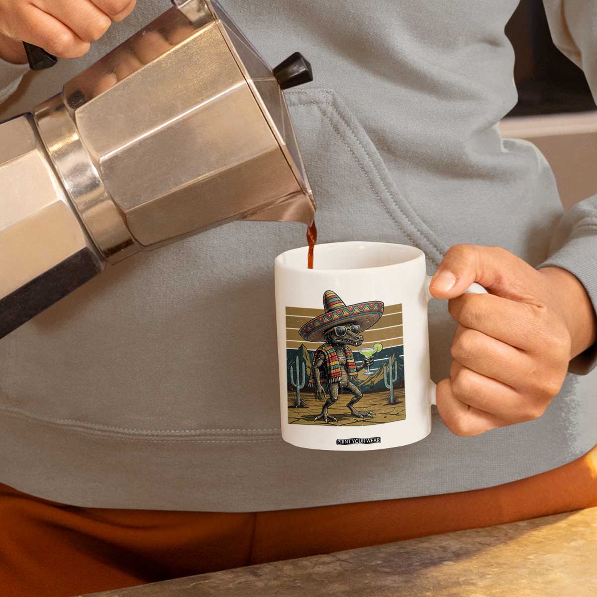 Funny Chupacabra Fiesta Coffee Mug Cinco De Mayo Gift TS12 Print Your Wear