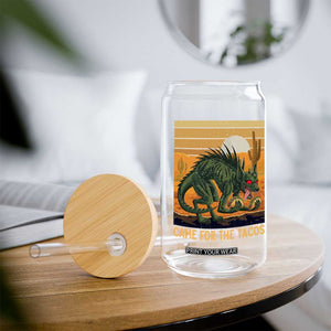 Funny Chupacabra Taco Lover Glass Can Came For The Tacos TS12 Print Your Wear