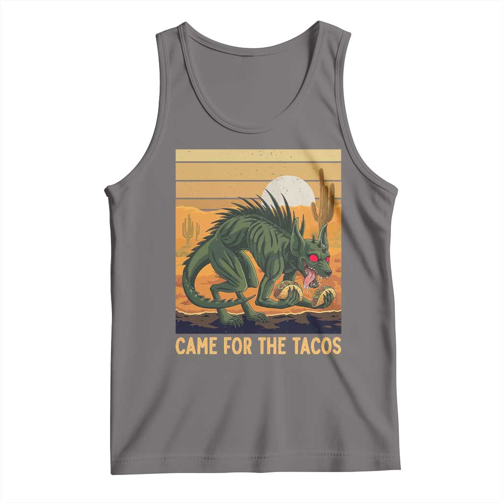 Funny Chupacabra Taco Lover Tank Top Came For The Tacos TS12 Deep Heather Print Your Wear