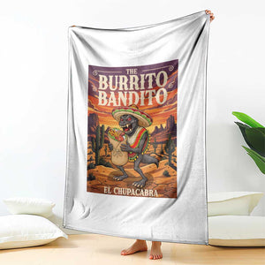Funny El Chupacabra Burrito Bandito Throw Blanket Cinco De Mayo Gift TS12 Print Your Wear