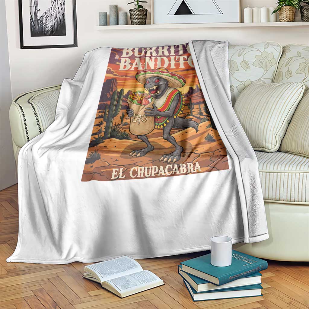 Funny El Chupacabra Burrito Bandito Throw Blanket Cinco De Mayo Gift TS12 Print Your Wear