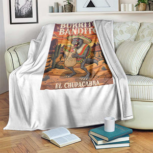 Funny El Chupacabra Burrito Bandito Throw Blanket Cinco De Mayo Gift TS12 Print Your Wear