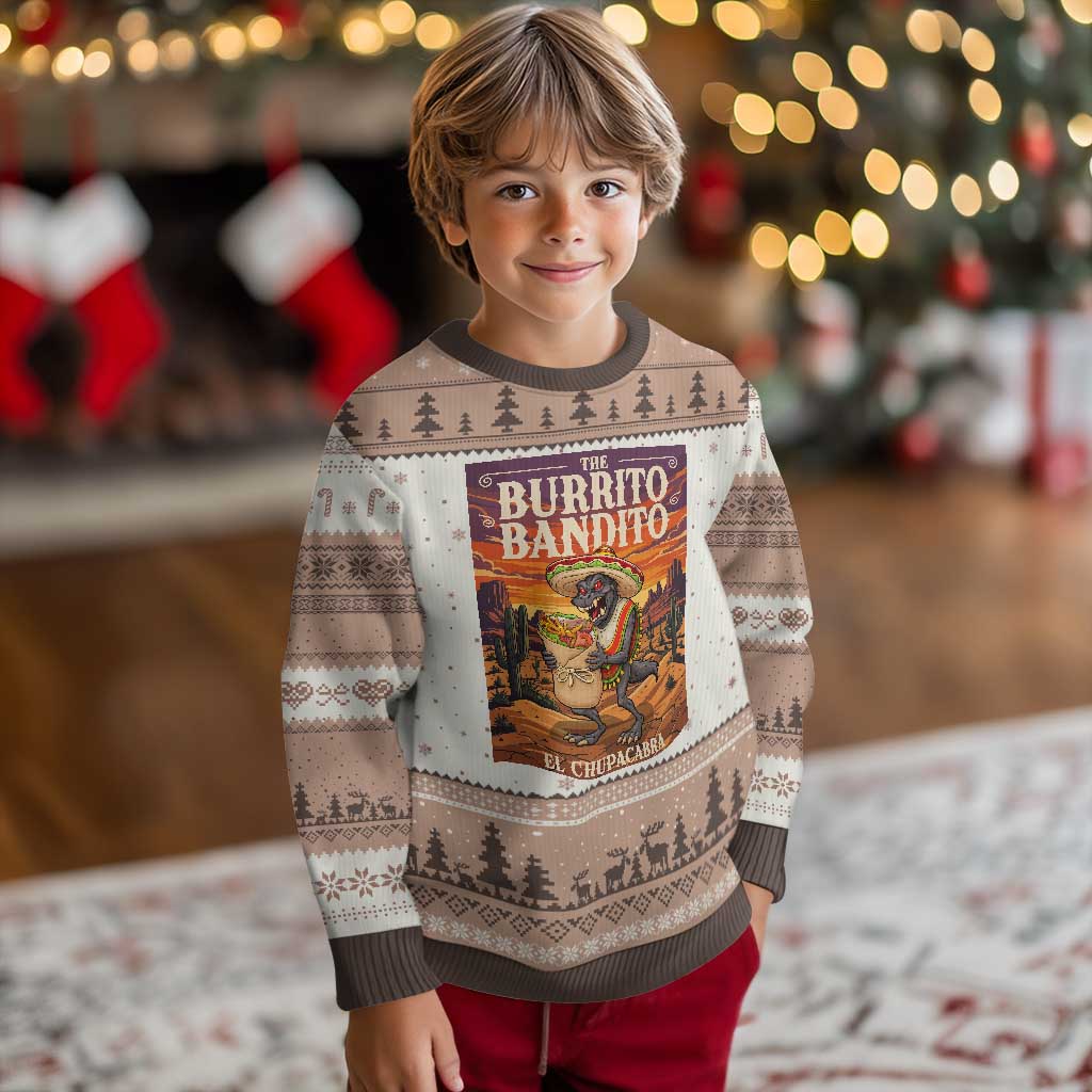Funny El Chupacabra Burrito Bandito Ugly Christmas Sweater Cinco De Mayo Gift TS12 Mocha Mousse Print Your Wear
