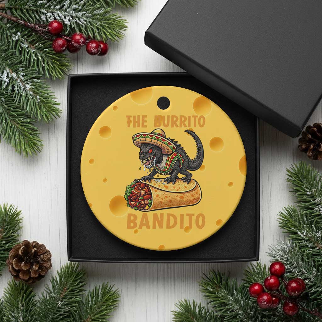 Funny Cinco De Mayo Chupacabra Ceramic Ornament The Burrito Bandito TS12 1pc Yellow Cheese Print Your Wear