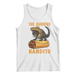 Funny Cinco De Mayo Chupacabra Tank Top The Burrito Bandito TS12 White Print Your Wear