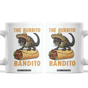 Funny Cinco De Mayo Chupacabra Coffee Mug The Burrito Bandito TS12 White Print Your Wear