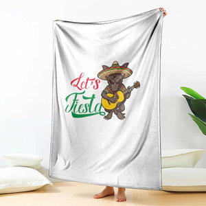Funny Cinco De Mayo Chupacabra Throw Blanket Lets Fiesta TS12 Print Your Wear